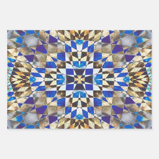 Blauparkett Geschenkpapier Set (Vorderseite)