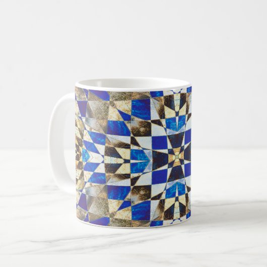 Blauparkett Kaffeetasse (Vorderseite Links)