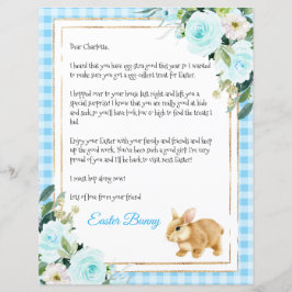 Blaupastellbrief für einen Jungen aus Osterhasen