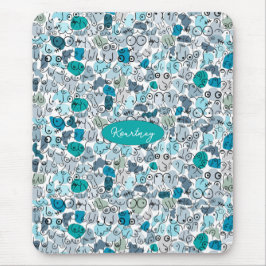 Blaupastellbrust Mousepad