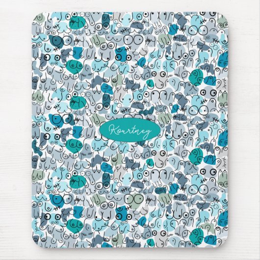 Blaupastellbrust Mousepad (Vorne)