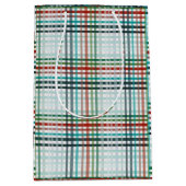 Blaupastellfarben kariert mittlere geschenktüte (Vorderseite)