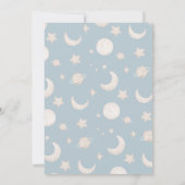 Blaupastellplatz Astronaut Geburtstag Einladung (Rückseite)