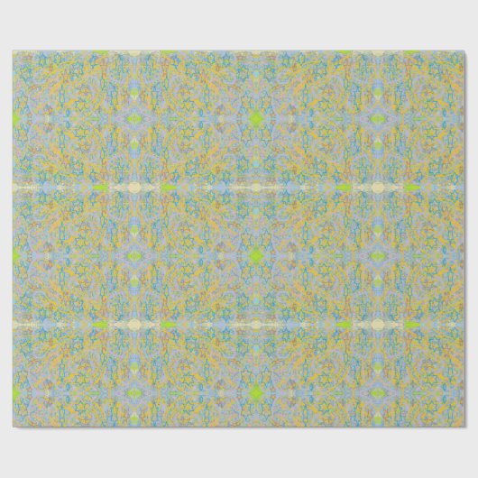 Blaupastellsterne abstrakte Spiegelmuster Geschenkpapier (Flach)