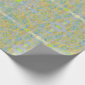 Blaupastellsterne abstrakte Spiegelmuster Geschenkpapier (Ecke)