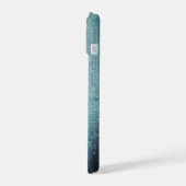 Blaupause - Blaues Ästhetik-Design iPhone 15 Hülle (Linke Seite)