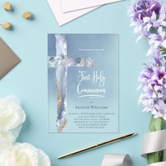Blaupause | Erstkommunion Acryleinladungen (In Situ (Hochzeit))