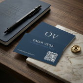 Blaupause Gitter Minimal Modern QR Code | Berater Visitenkarte