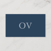 Blaupause Gitter Minimal Modern QR Code | Berater Visitenkarte (Vorderseite)