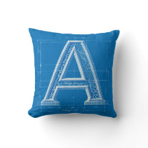 Blaupause-Monogramm Buchstabe A