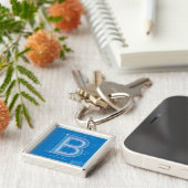Blaupause-Monogramm Buchstabe B Schlüsselanhänger (Seite)