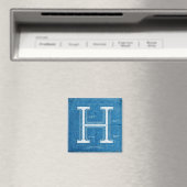 Blaupause-Monogramm Buchstabe H Magnet (In Situ (Geschirrspüler))