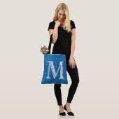 Blaupause-Monogramm Buchstabe M Tasche (Am Model)