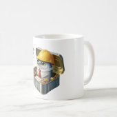 Blaupause Sardinen Ingenieur Kaffee Pause Kunst Kaffeetasse (VorderseiteRechts)