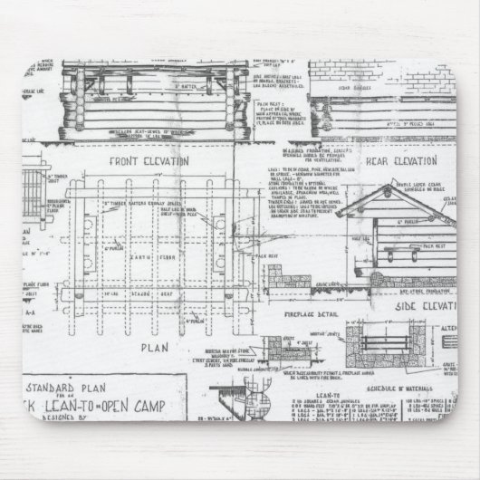 Blaupausen Mousepad (Vorne)