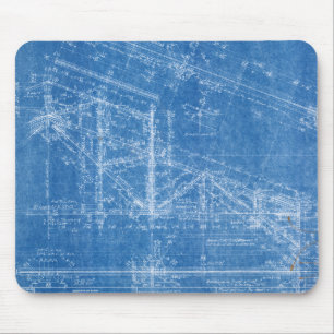 Blaupausen Textur Muster Architektur Gebäude bl Mousepad