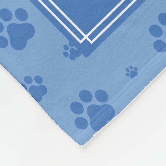 Blaupaws Monogram Pet Fleece Blanket (Ecke)