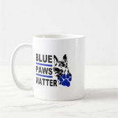 Blaupaws; Polizeihund; Aufkleber Kaffeetasse (Links)