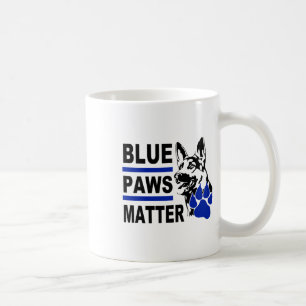 Blaupaws; Polizeihund; Aufkleber Kaffeetasse