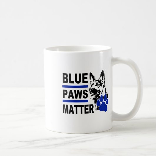 Blaupaws; Polizeihund; Aufkleber Kaffeetasse (Rechts)