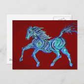 Blaupferd Postkarte (Vorne/Hinten)