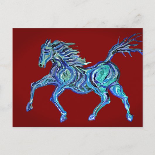 Blaupferd Postkarte (Vorderseite)