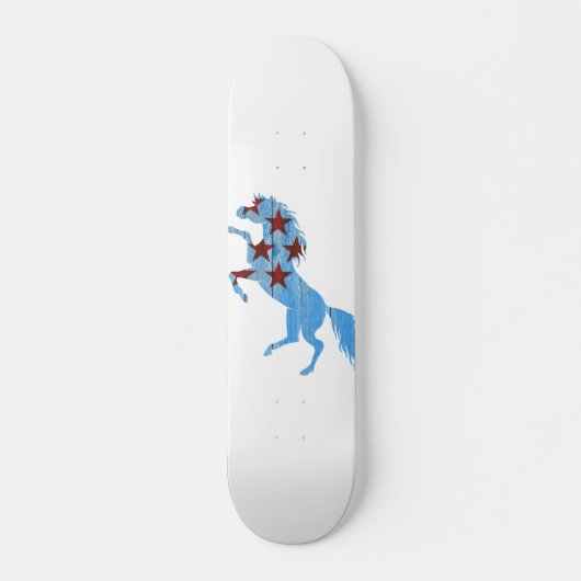Blaupferd-Silhouette Skateboard (Vorne)
