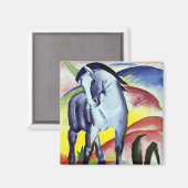 Blaupferd von Franz Marc Magnet (Vorderseite/Rückseite)