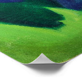 Blaupferd von Franz Marc Poster (Ecke)