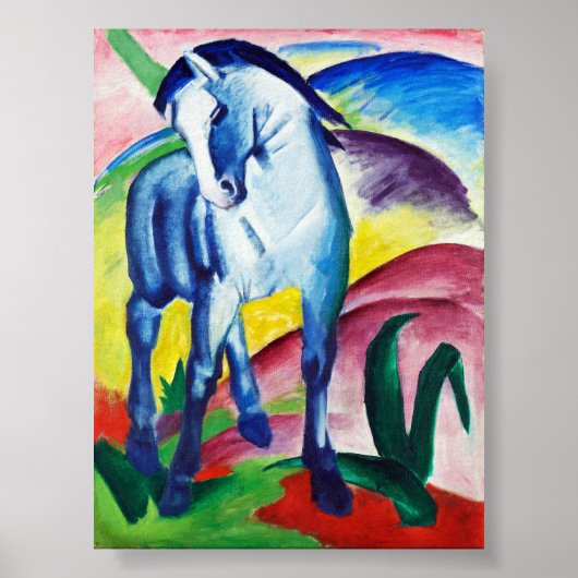 Blaupferd von Franz Marc Poster (Vorne)