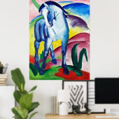 Blaupferd von Franz Marc Poster (Heimbüro)