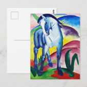 Blaupferd von Franz Marc Postkarte (Vorne/Hinten)