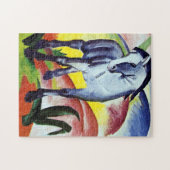 Blaupferd von Franz Marc Puzzle (Horizontal)