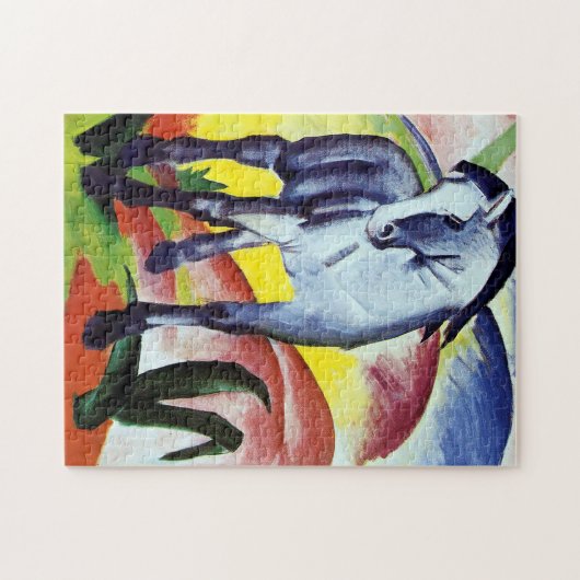 Blaupferd von Franz Marc Puzzle (Horizontal)