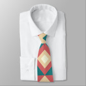 Blaupfirsich Diamond Geometric Krawatte (Gebunden)