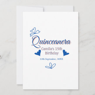 Blaupfirsich Quinceanera 15. Geburtstag rustikale  Einladung