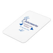 Blaupfirsich Quinceanera 15. Geburtstag rustikale Magnet (Linke Seite)