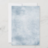 Blaupfirsichblüte Botanische Blumenhochzeit Save The Date (Rückseite)