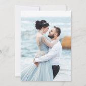 Blaupfirsichblüte Botanische Hochzeit Dankeskarte (Rückseite)