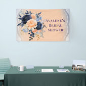 Blaupfirsichfarbenes Brautparty Banner (Messeveranstaltung)