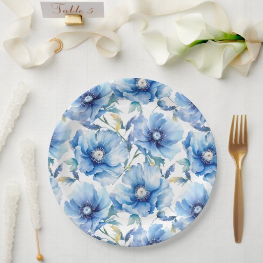 Blaupflaumen Pappteller (Hochzeit)