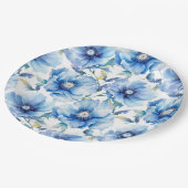 Blaupflaumen Pappteller (Schrägansicht)