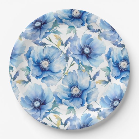 Blaupflaumen Pappteller (Vorderseite)