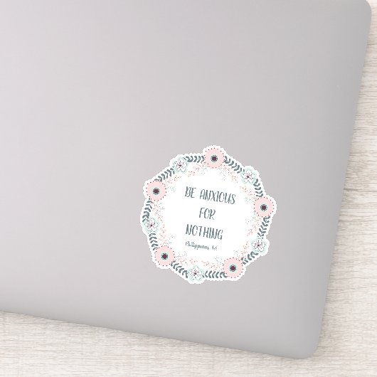 Blaupink Bläserbibel Verse Angst Aufkleber (Detail)