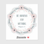 Blaupink Bläserbibel Verse Angst Aufkleber (Blatt)