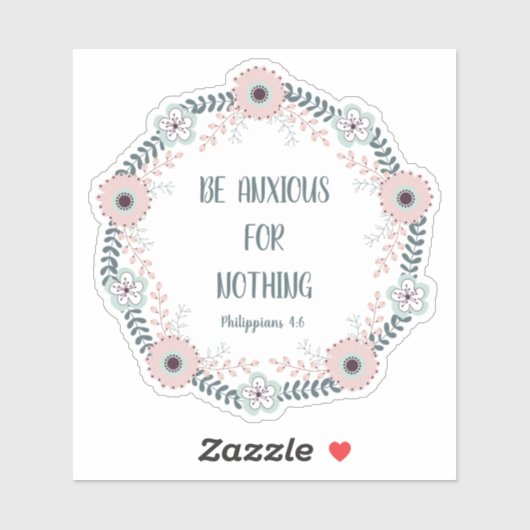 Blaupink Bläserbibel Verse Angst Aufkleber (Blatt)