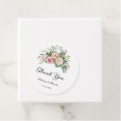 Blaupink Eukalyptus Wasserfarbe Geometrische Hochz Geschenkanhänger (Beispiel)