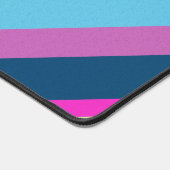 Blaupink Limon Farbige geometrische Retrolinien Schreibtischunterlage (Ecke)