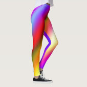 Blaupinkfarbener Ober-Aquarell abstrakter pastellf Leggings (Rechts)