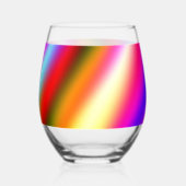 Blaupinkfarbener Ober-Aquarell abstrakter pastellf Weinglas Ohne Stiel (Rückseite)